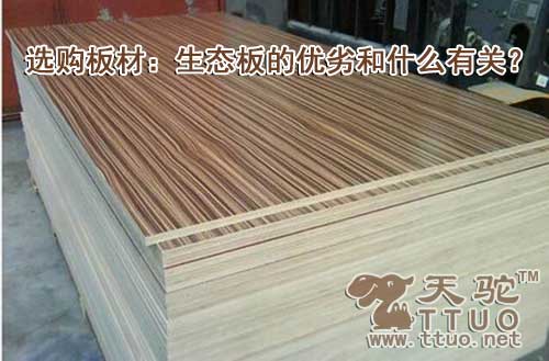 选购板材:生态板的优劣和什么有关?